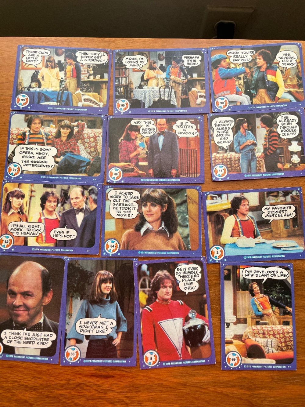 Mork & Mindy Trading Cards 1978 Topps Robin Williams Vintage Lot Of 20
